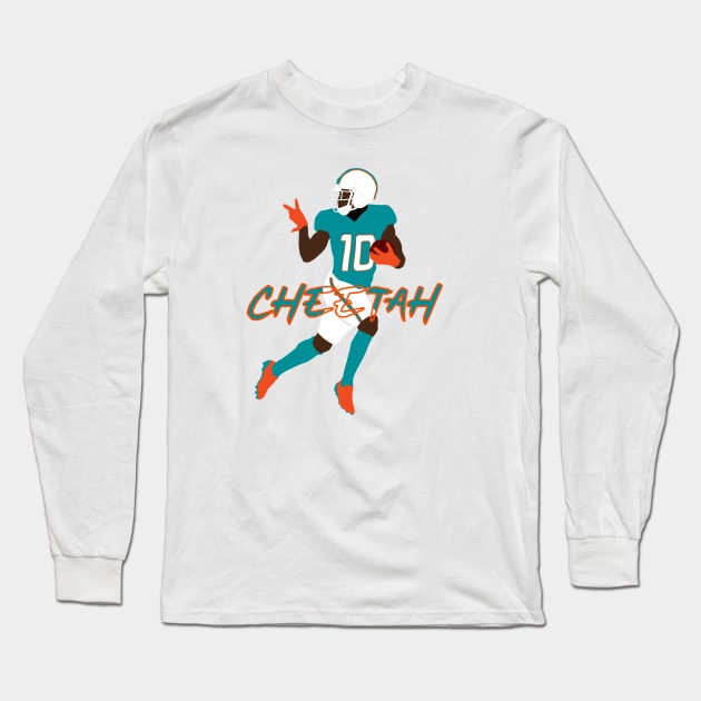 Tyreek Hill Cheetah Long Sleeve T-Shirt by islandersgraphics